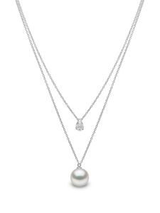 Yoko London collier Starlight en or blanc 18ct serti de perles et de diamants - Argent