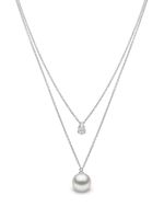 Yoko London collier Starlight en or blanc 18ct serti de perles et de diamants - Argent