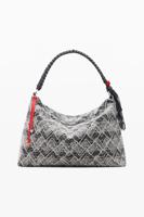 Middelgrote tas met studs en charm - BLUE - U
