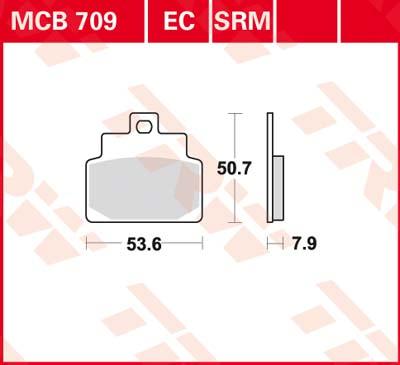 TRW Remblokken, en remschoenen voor de moto, MCB709SRM Sinter maxi scooter