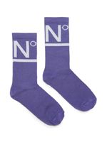 Nº21 Kids chaussettes à logo intarsia - Violet