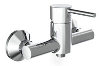 LAURANA ééngreepsmengkraan douche, chroom keramische schijven geluidsarme, verwisselbare 35 mm cartouche ½" (Ø ca. 1,9 cm) verbinding voor doucheslang metalen greep garantie: 5 jaar