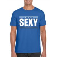 Sexy t-shirt blauw heren - thumbnail