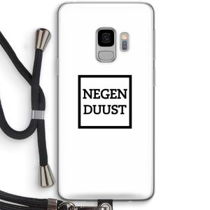 Negenduust vierkant: Samsung Galaxy S9 Transparant Hoesje met koord