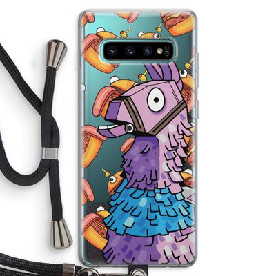 Loot Burger: Samsung Galaxy S10 Plus Transparant Hoesje met koord