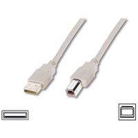 Cable Company USB connection cable USB-kabel 3 m USB A USB B Beige - thumbnail