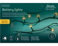 Led basic light 1.75 meter 24 LED groen/klassiek warm Lumineo - Lumineo