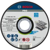 Bosch Accessoires Doorslijpschijf recht Standard for Inox WA 60 T BF, 115 mm, 22,23 mm, 1,6 mm 1 stuks - 2608603170