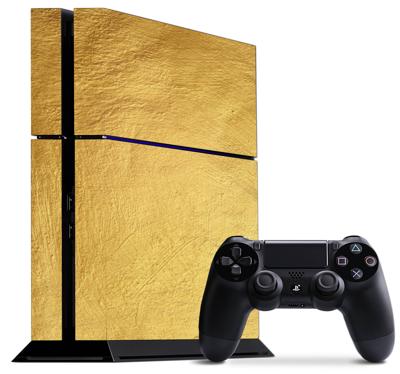 PS4 sticker goud