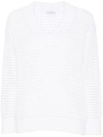 Brunello Cucinelli pull brodé de sequins - Blanc