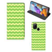 Samsung Galaxy A21s | Hoesje met Magneet | Waves Green