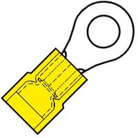 Geïsoleerde Super Ringkabelschoen M6 voor draad 4,0-6,0 mm2 100 stuks klemko 101610