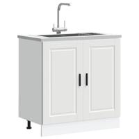 Spoelbakonderkast Porto 80x46x81,5 cm bewerkt hout wit Spoelbakonderkast Porto 80x46x81,5 cm bewerkt hout wit