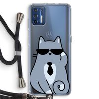 Cool cat: Motorola Moto G9 Plus Transparant Hoesje met koord Cool cat: Motorola Moto G9 Plus Transparant Hoesje met koord