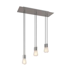 Hanglamp set 6x e27 fitting metaal schuin met led lampen