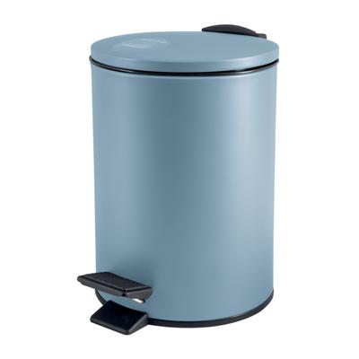 Spirella Pedaalemmer Cannes - lichtblauw - 3 liter - metaal - L17 x H25 cm - soft close
