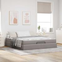 Bedframe met opslag Taupe 180 x 200 cm Stof