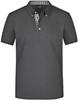 James & Nicholson JN964 Men´s Plain Polo - Graphite-(Solid)/Graphite-(Solid)/White - S