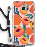 Perzik: Samsung Galaxy S7 Edge Transparant Hoesje met koord
