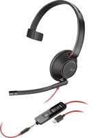 HP Poly Blackwire C5210 Headset Bedraad Hoofdband Kantoor/callcenter USB Type-C Zwart