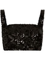 Dolce & Gabbana sequin-embellished cropped top - Noir