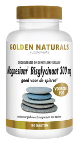 Golden Naturals Magnesium Bisglycinaat 300 mg (180 tabl)
