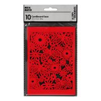 Creativ Company Patroonkarton, vel 10,5x15 cm, 200 gr, rood, 10 stuk/ 1 doos