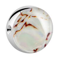 Balletje voor Ball Closure Ring met Mother Of Pearl Design Chirurgisch staal 316L Balletjes, staafjes en meer