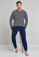 Schiesser Schiesser herenpyjama 173866 lang nachtblauw