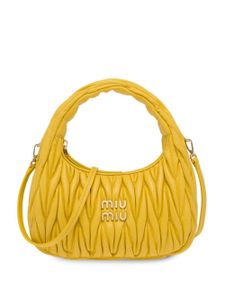 Miu Miu mini sac porté épaule Wander matelassé - Jaune