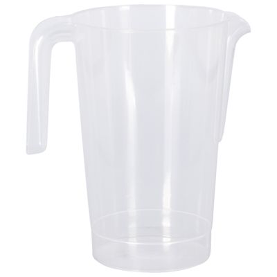 Schenkkan/waterkan - transparant - 1500 ML - kunststof - 20 x 18 x 20,5 cm