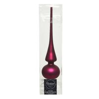 Glazen kerstboom piek framboos roze (magnolia) mat 26 cm - kerstboompieken - thumbnail