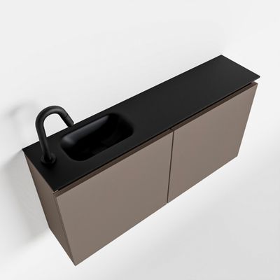 Toiletmeubel Mondiaz Ture | 100 cm | Meubelkleur Smoke | Eden wastafel Urban Links | 1 kraangat