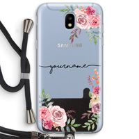 Rozen: Samsung Galaxy J5 (2017) Transparant Hoesje met koord