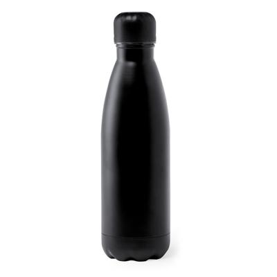 RVS waterfles/drinkfles zwart met schroefdop - 790 ml - Sportfles - Bidon - extra groot