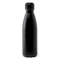 RVS waterfles/drinkfles zwart met schroefdop - 790 ml - Sportfles - Bidon - extra groot