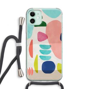 Bold Rounded Shapes: iPhone 11 Transparant Hoesje met koord