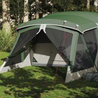 Tent met luifel 4-persoons waterdicht groen - thumbnail