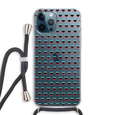 Hartjes: iPhone 12 Pro Max Transparant Hoesje met koord