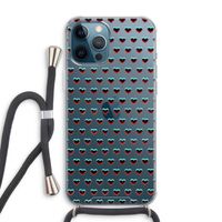 Hartjes: iPhone 12 Pro Max Transparant Hoesje met koord