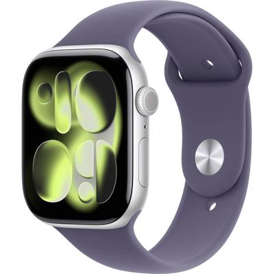 Apple Watch Series 11 GPS 46 mm Aluminium kast Sport Band Zachtpaars S/M
