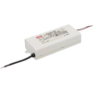 Mean Well PCD-60-1050B LED-driver Constante stroomsterkte 60 W 1.05 A 34 - 57 V/DC Dimbaar, PFC-schakeling, Overbelastingsbescherming, Montage op ontvlambare