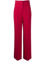 Alberta Ferretti pantalon ample à taille haute - Rouge