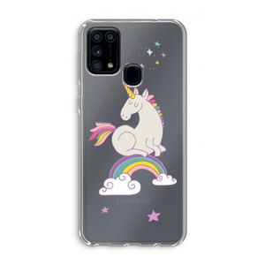Regenboog eenhoorn: Samsung Galaxy M31 Transparant Hoesje