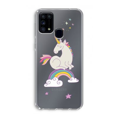 Regenboog eenhoorn: Samsung Galaxy M31 Transparant Hoesje