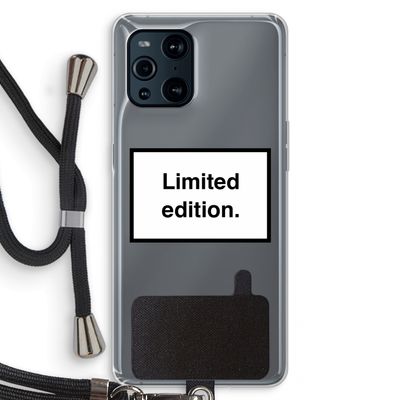 Limited edition: Oppo Find X3 Pro Transparant Hoesje met koord