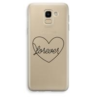 Forever heart black: Samsung Galaxy J6 (2018) Transparant Hoesje