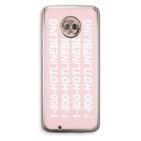 Hotline bling pink: Motorola Moto G6 Transparant Hoesje