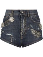 Dolce & Gabbana short en jean à ornements strassés - Bleu - thumbnail