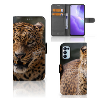 OPPO Find X3 Lite Telefoonhoesje met Pasjes Luipaard - thumbnail